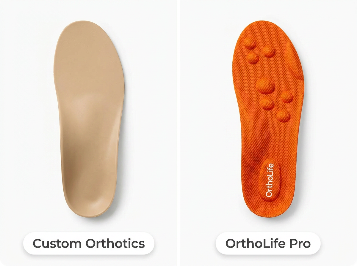 Comparison of custom orthotics vs OrthoStep
